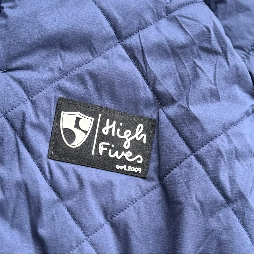 Flylow Quilted Parka Jacket Men Size XL High Fives Blue Outdoor Puffer - Picture 3 of 10